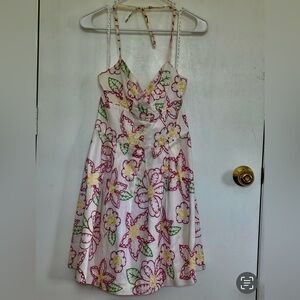 Floral White Label Lilly Pulitzer Dress - white with embroidery detail
